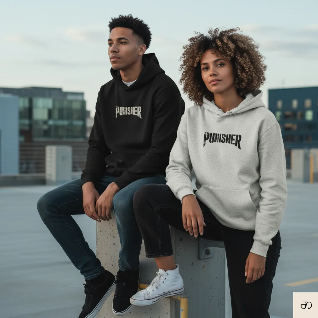 Punisher Inspired Black Hoodie for Men | Call of Duty Graphic - Image 4