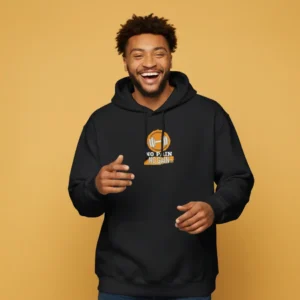 Men black gym motivation inspired hoodie