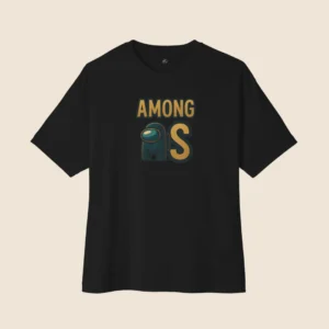 Men Among us inspired black oversized t-shirt