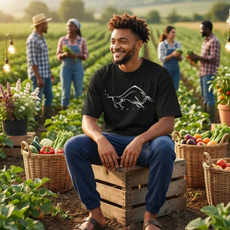 Bull Inspired Black Oversized T-Shirt – Bull Graphic - Image 3