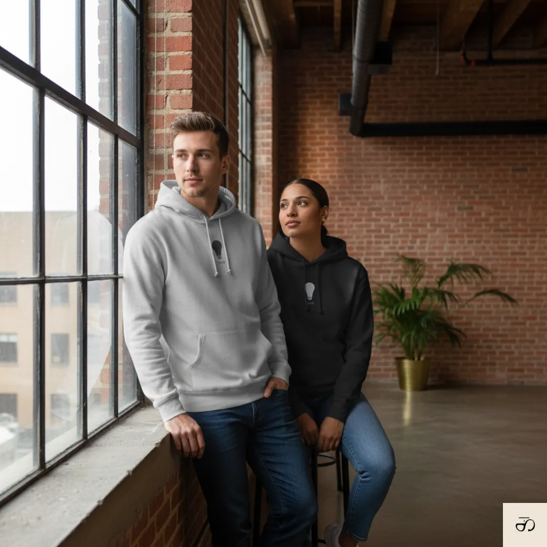 Motivational “Be Original” Black Hoodie for Men | Text Graphic - Image 5