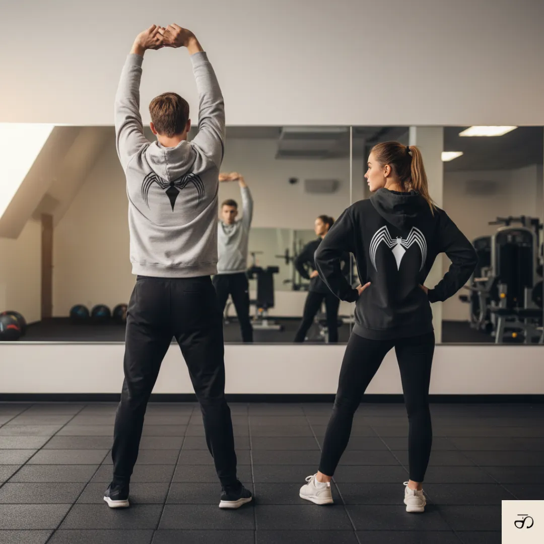 Venom Inspired Black Hoodie for Men | White Spider Graphic - Image 3