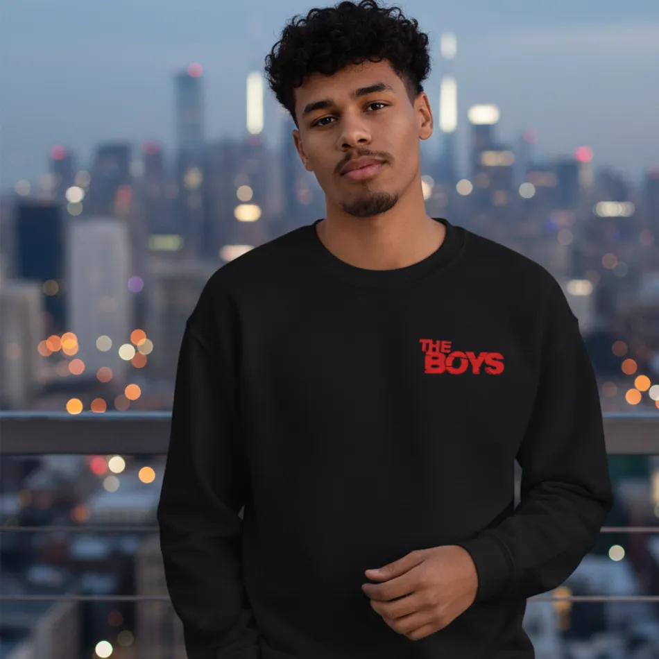 The Boys Inspired Black Sweatshirt for Men | Street Style Text Graphic - Image 9