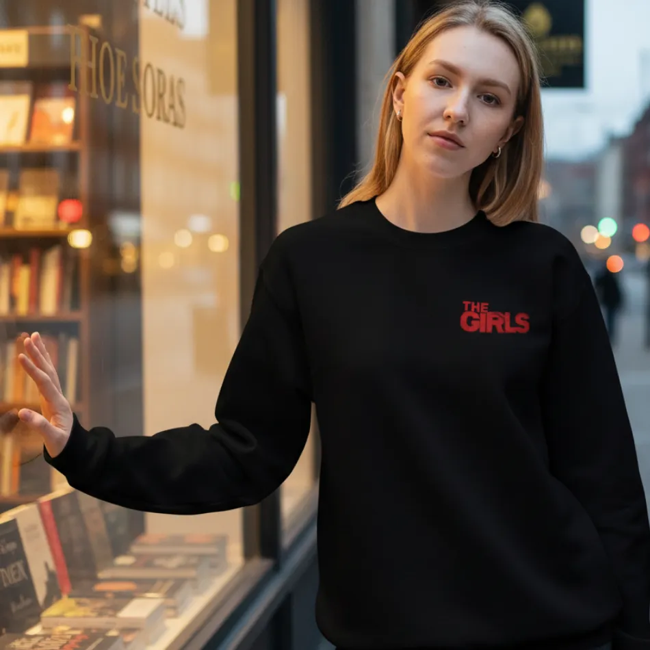 The Girls Inspired Black Sweatshirt for Women | Text Graphic - Image 3