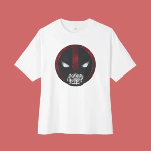 Maximum Effort Deadpool Dropshoulder T-shirt White 3.0