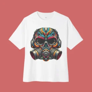 Skull 8.0 - Dropshoulder White T-shirt