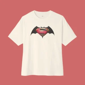Superman Dropshoulder T-shirt Beige
