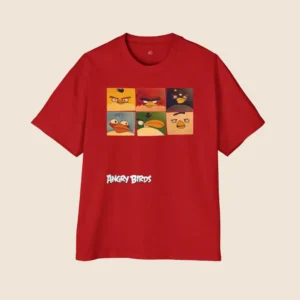 Angry Birds 1.0 Dropshoulder T-shirt Red