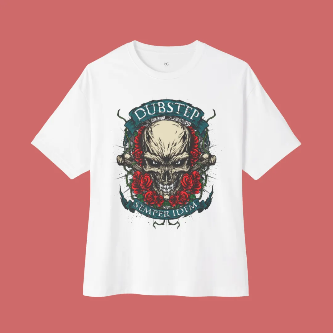 Skull Graphic White Oversized T-Shirt for Men & Women