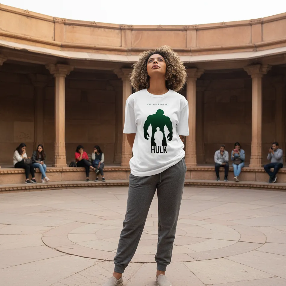 Hulk-Inspired Graphic White Oversized T-Shirt - Image 10