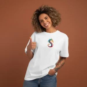 Dragon Logo Dropshoulder Red T-shirt