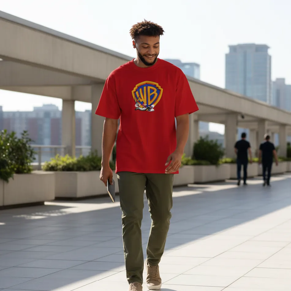 Looney Toons 1.0 Dropshoulder T-shirt Red - Image 6