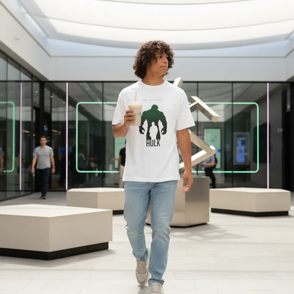 Hulk-Inspired Graphic White Oversized T-Shirt - Image 7