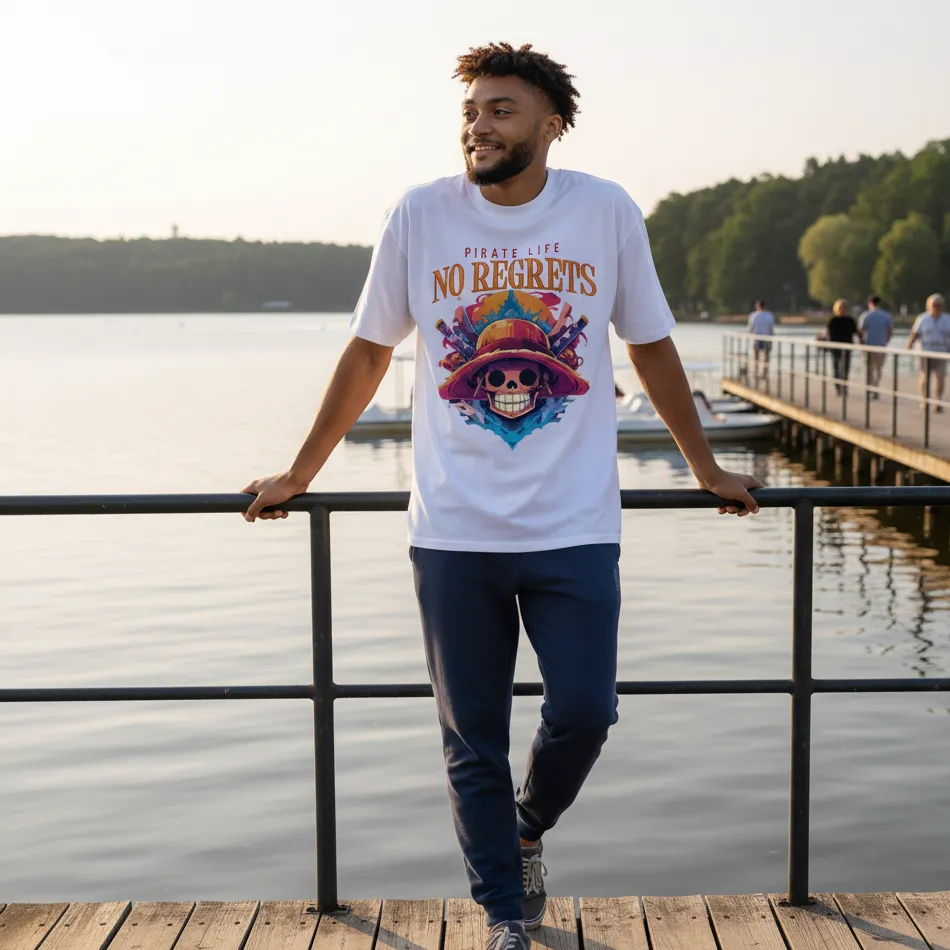 One Piece–Inspired Skull White Oversized T-Shirt - Image 7