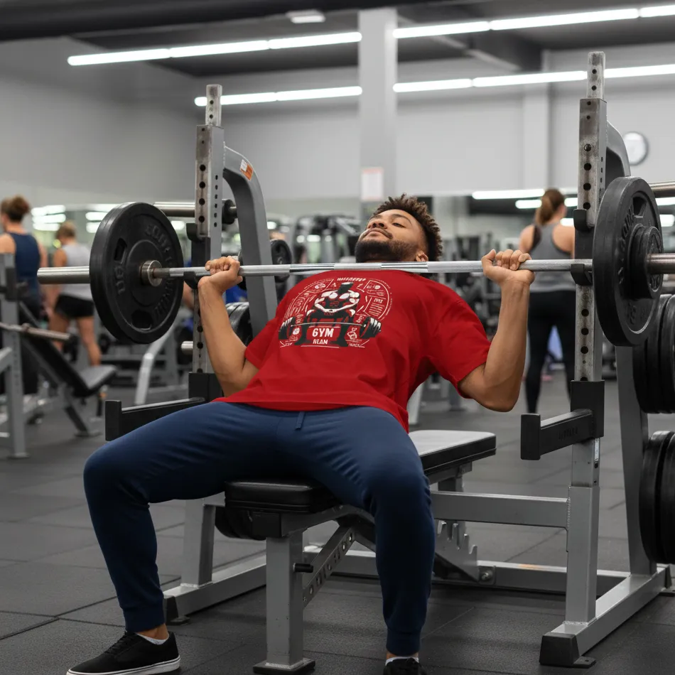 GYM Motivation -Dropshoulder Red T-shirt - Image 5