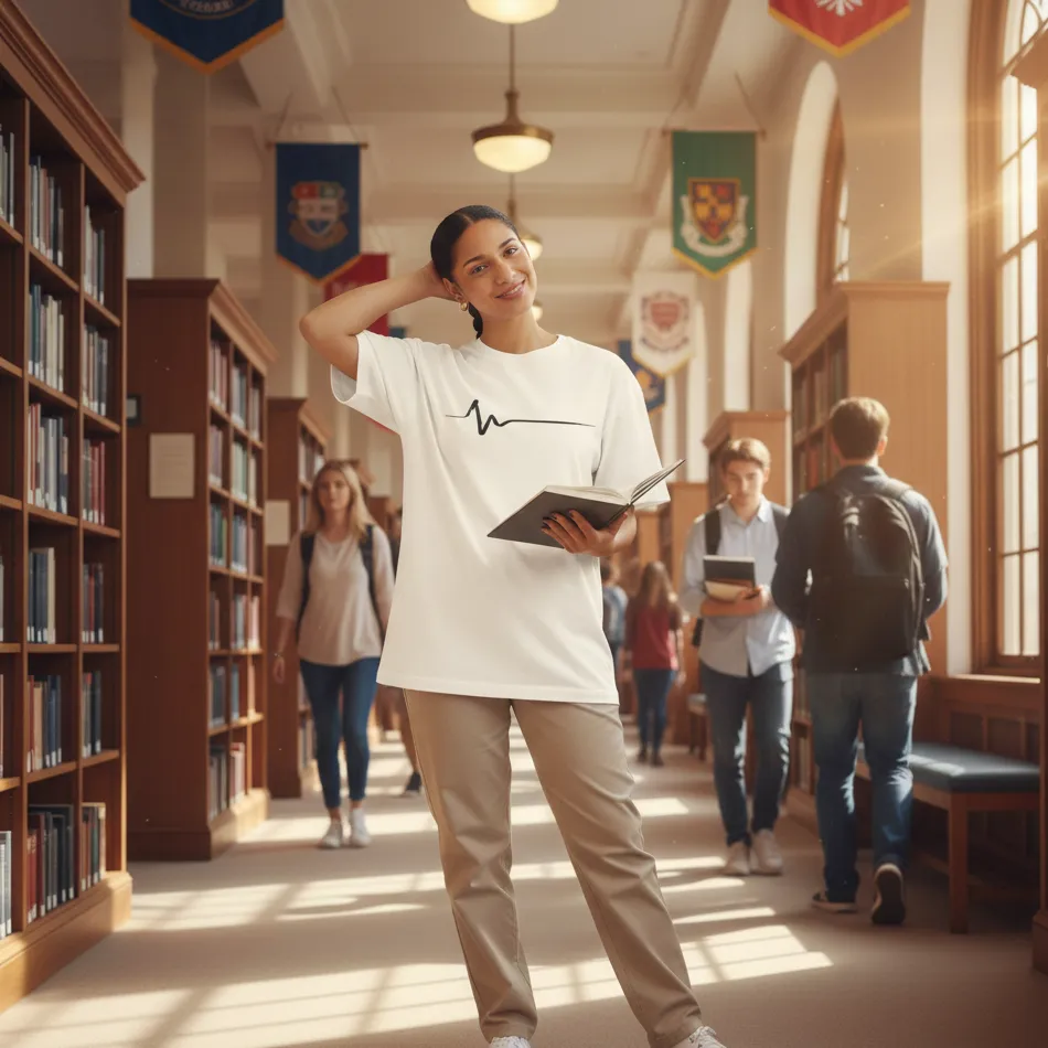 Heartbeat Inspired Beige Oversized T-Shirt – Life Line Graphic - Image 6