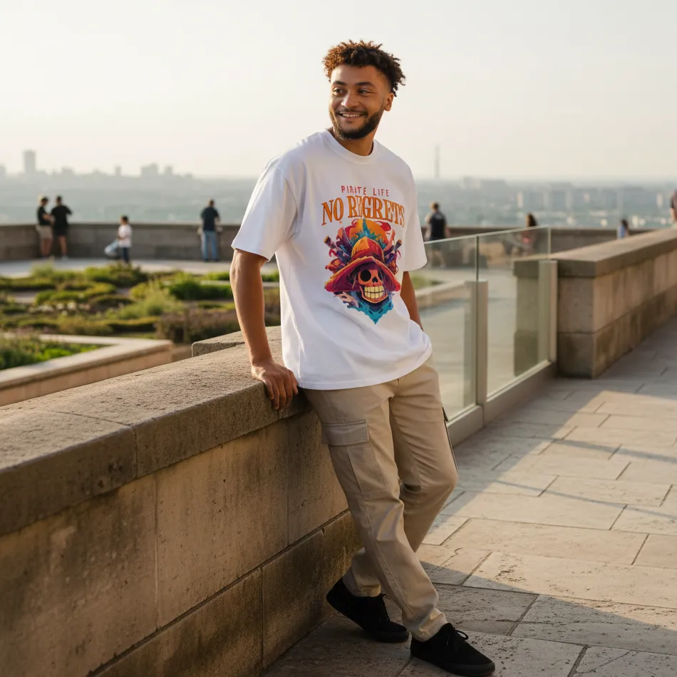 One Piece–Inspired Skull White Oversized T-Shirt - Image 5