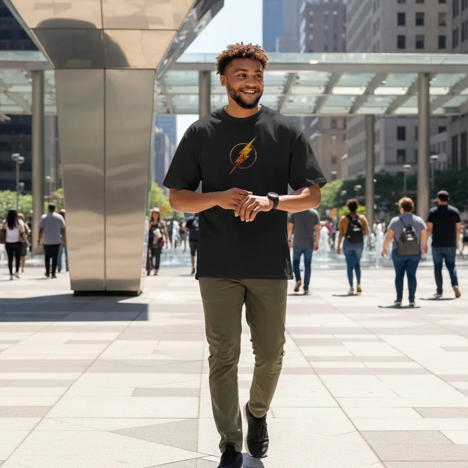 Flash Inspired Dropshoulder T-shirt - Image 9