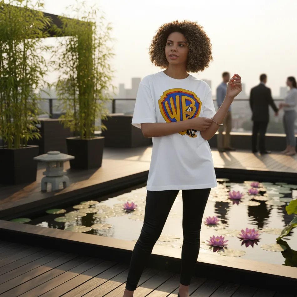 Looney Tunes Inspired White Oversized T-Shirt – Daffy Duck Graphic - Image 6