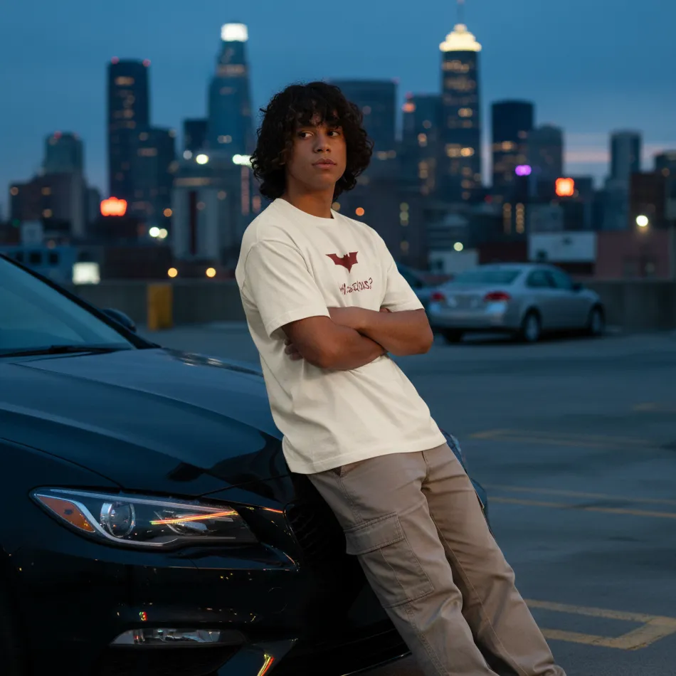 Batman-Inspired “Why So Serious” Beige Oversized T-Shirt for Men & Women - Image 10