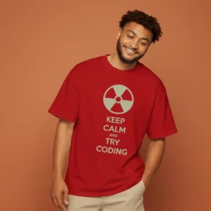 Code Work Dropshoulder Red T-shirt