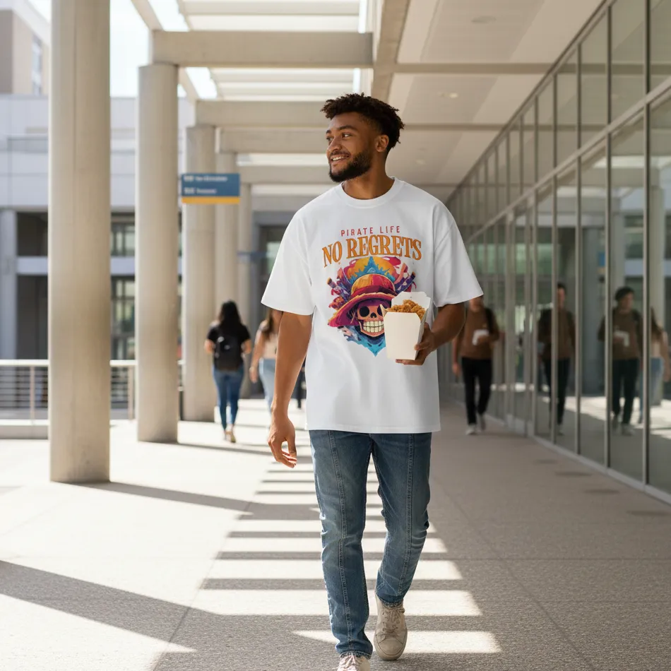 One Piece–Inspired Skull White Oversized T-Shirt - Image 9