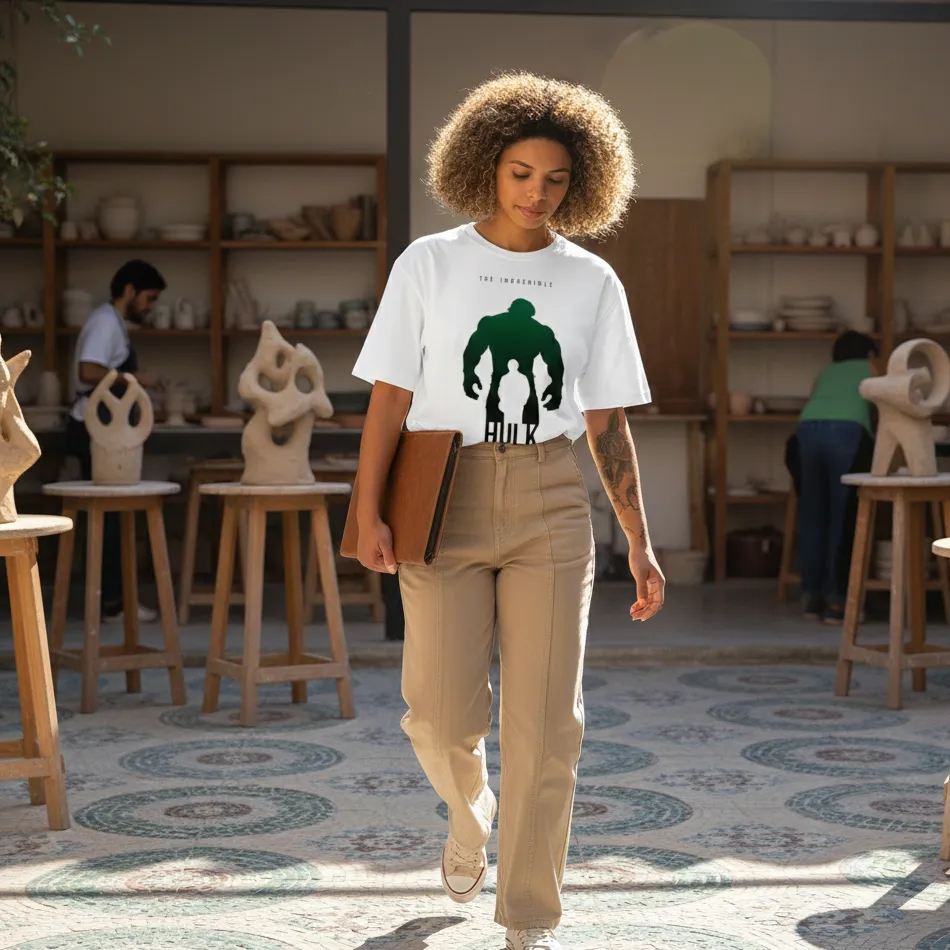 Hulk-Inspired Graphic White Oversized T-Shirt - Image 6