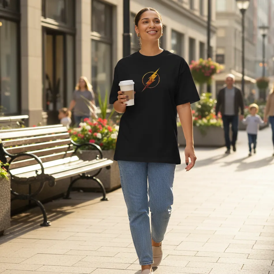 Flash Inspired Dropshoulder T-shirt - Image 8