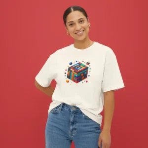 Colourfull Minds Dropshoulder Beige T-shirt  2.0