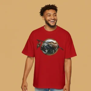 Kung Fu Panda Inspired 6.0 -  Dropshoulder Red T-shirt