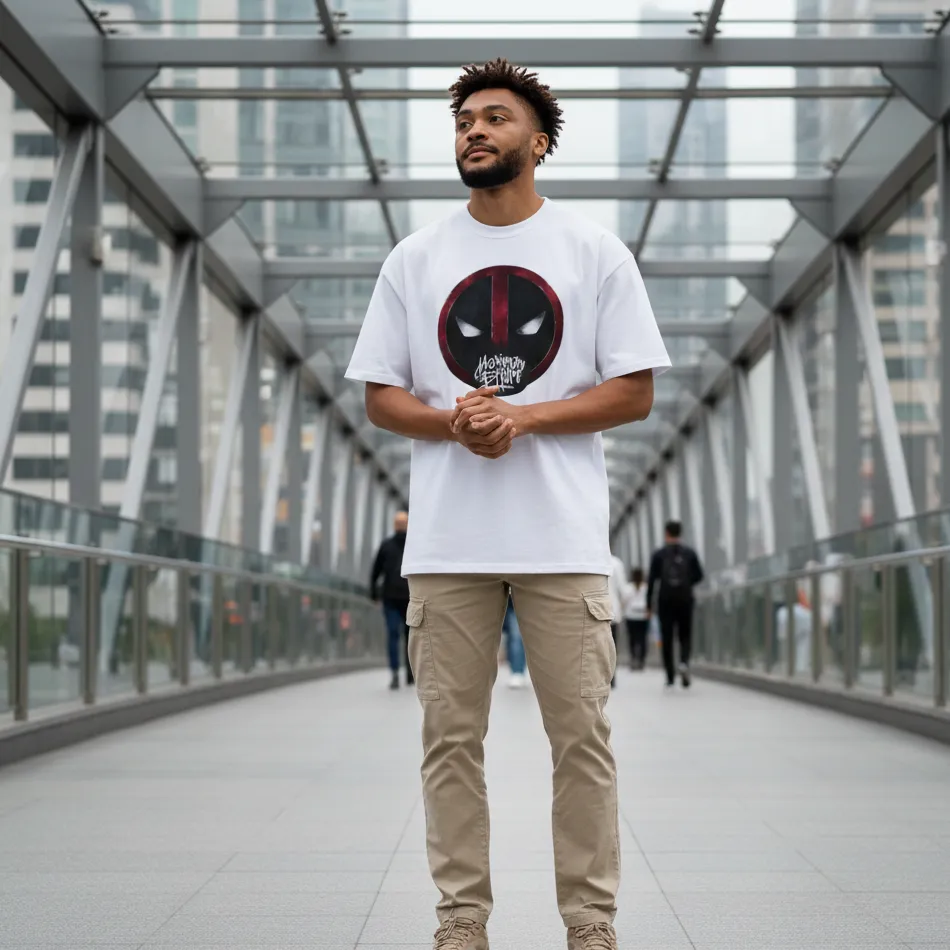Maximum Effort Deadpool Dropshoulder T-shirt White 3.0 - Image 10