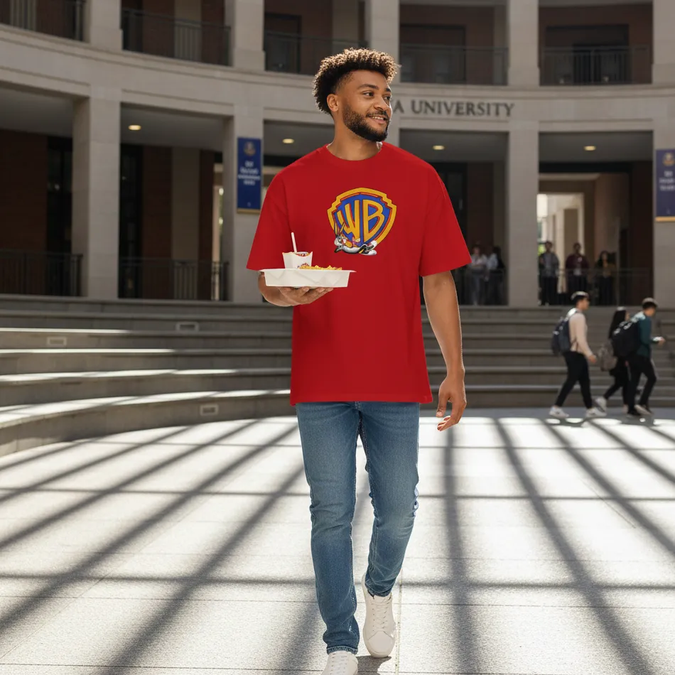 Looney Toons 1.0 Dropshoulder T-shirt Red - Image 5