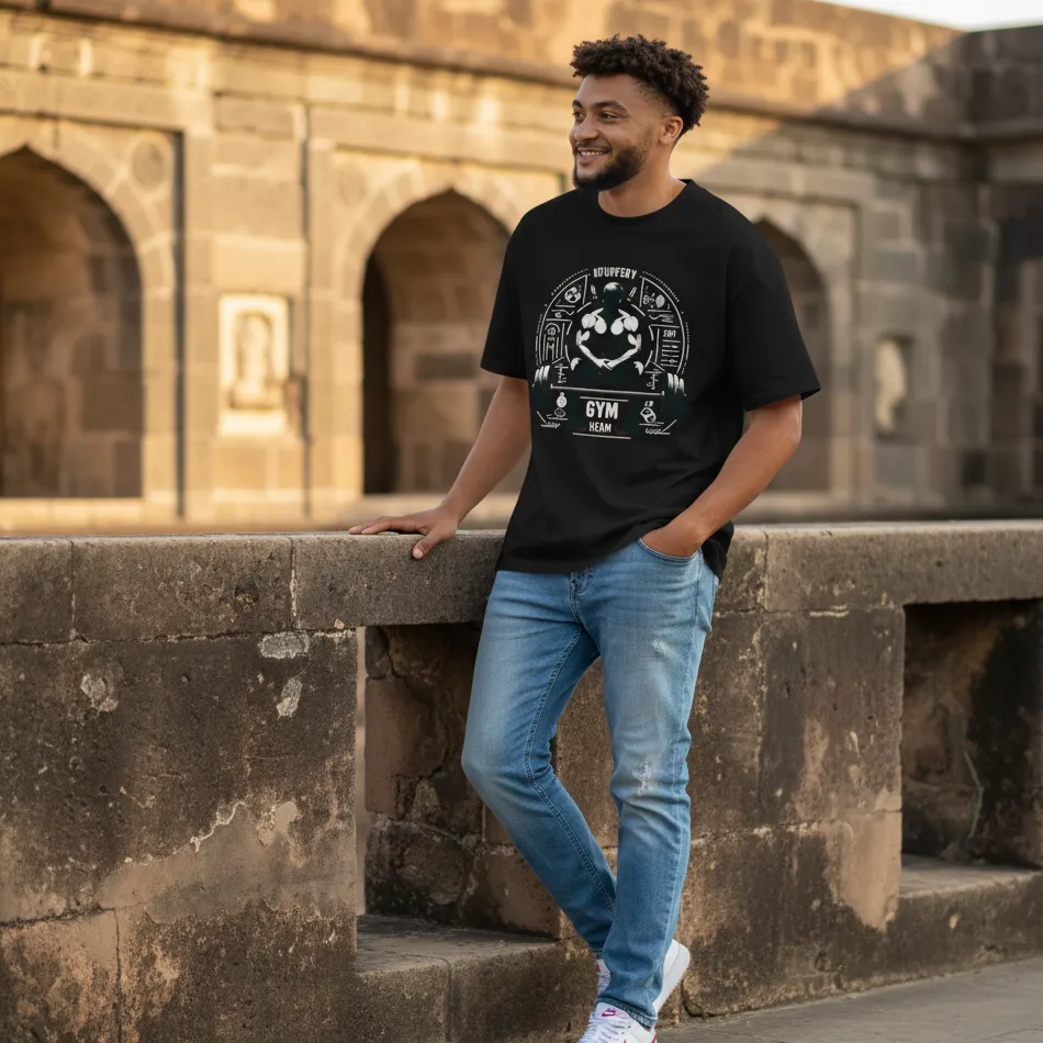 GYM Motivation -Dropshoulder T-shirt - Image 4