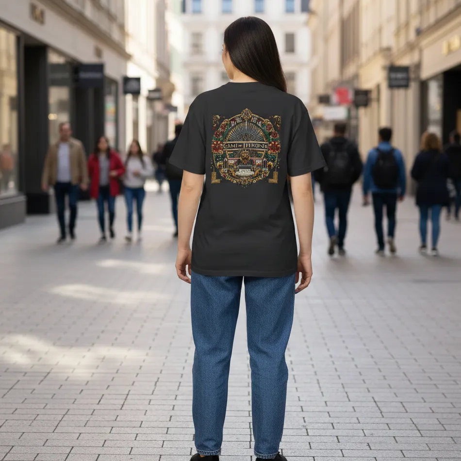 Game of Thrones Inspired Black Oversized T-Shirt – GOT ART Graphic - Image 5