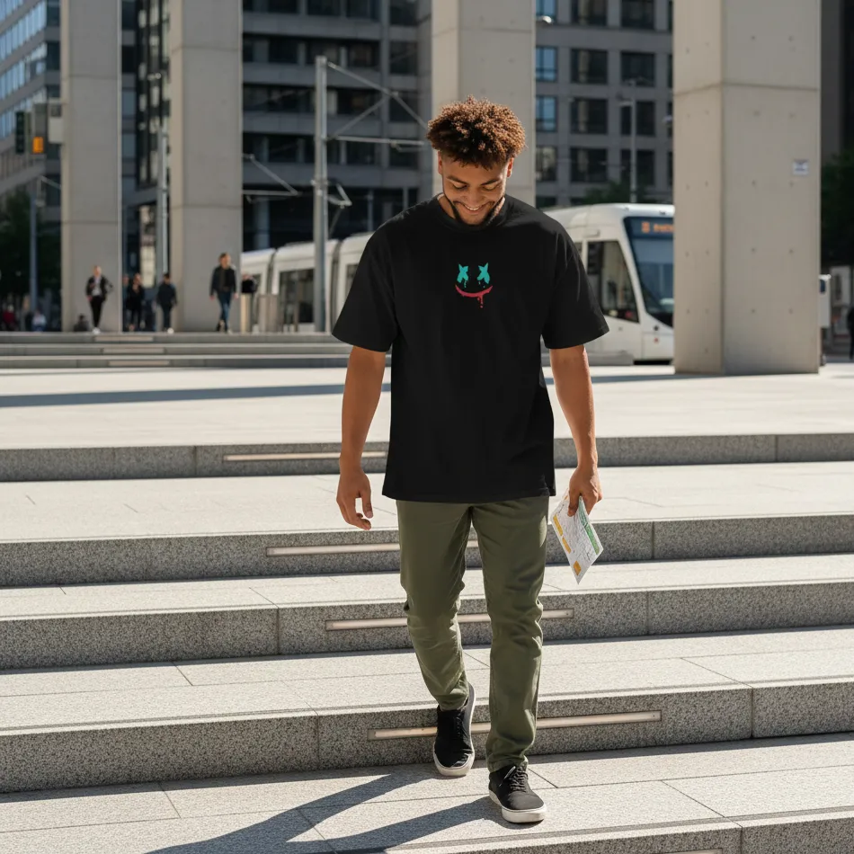 Marshmello-Inspired Logo Black Oversized T-Shirt - Image 11