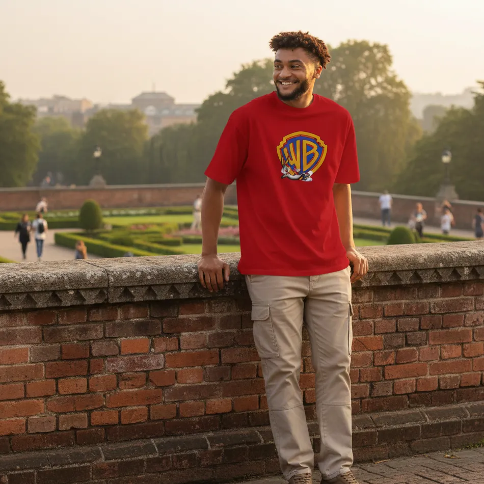 Looney Toons 1.0 Dropshoulder T-shirt Red - Image 3