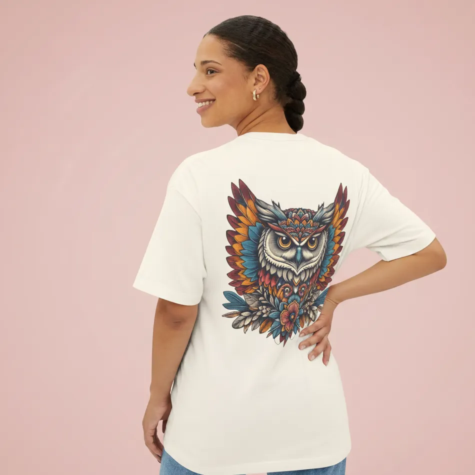 Owl Inspired Dropshoulder T-shirt 2.0