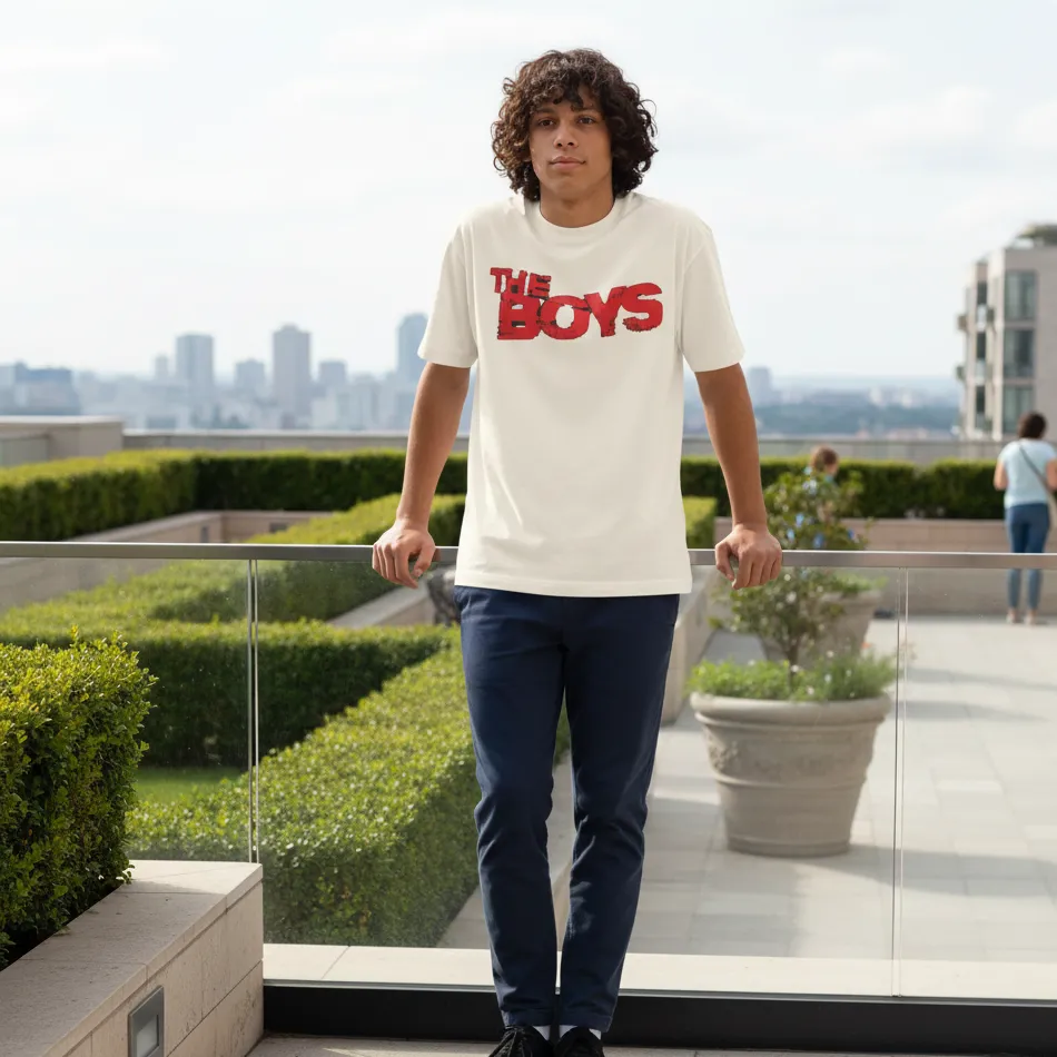 The Boys Dropshoulder T-shirt Beige - Image 2