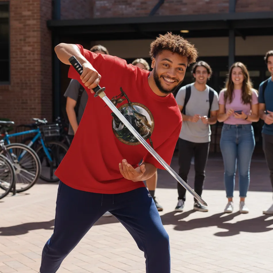 Kung Fu Panda Inspired 6.0 - Dropshoulder Red T-shirt - Image 6