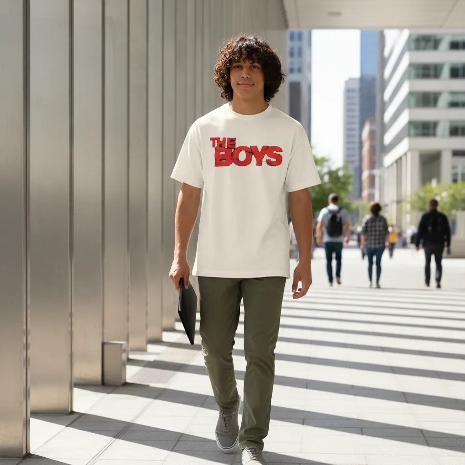 The Boys Dropshoulder T-shirt Beige - Image 3