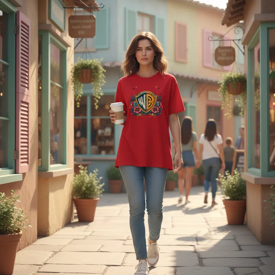 Warner Bros Logo Inspired Dropshoulder T-shirt 1.0 - Image 6