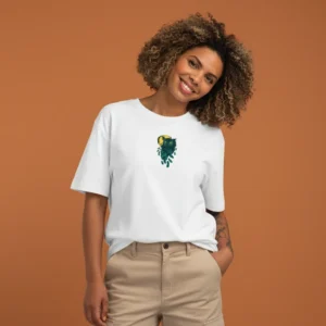 Night Owl Dropshoulder White T-shirt