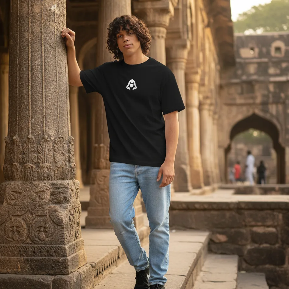 Gym Inspired Black Oversized T-Shirt - Image 4