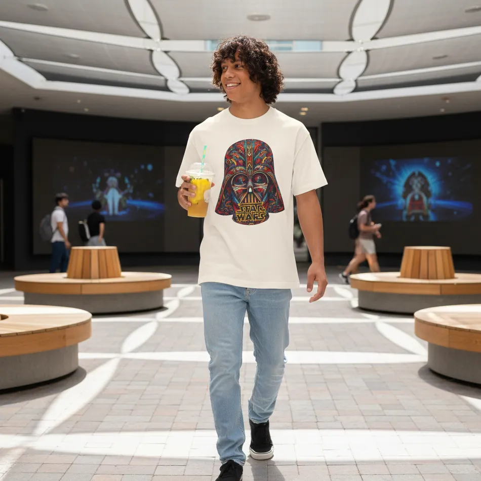 Star Wars Inspired Beige Oversized T-Shirt – Death Trooper Graphic - Image 7