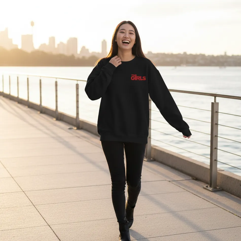 The Girls Inspired Black Sweatshirt for Women | Text Graphic - Image 8