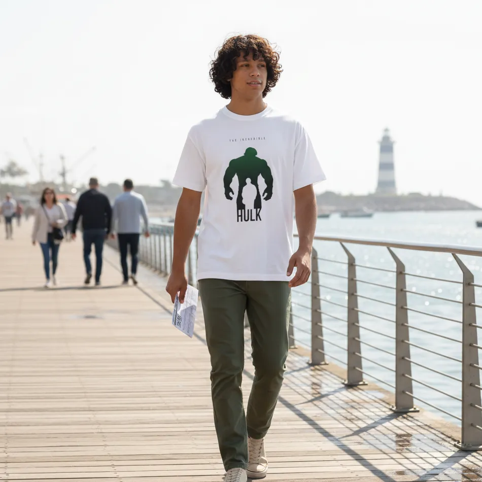 Hulk-Inspired Graphic White Oversized T-Shirt - Image 3