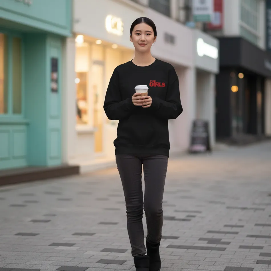 The Girls Inspired Black Sweatshirt for Women | Text Graphic - Image 9