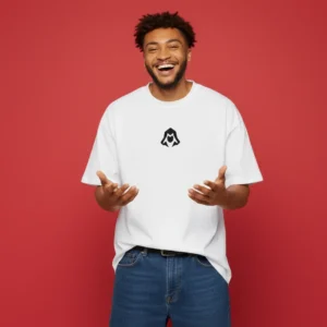 Identity hider Dropshoulder White T-shirt