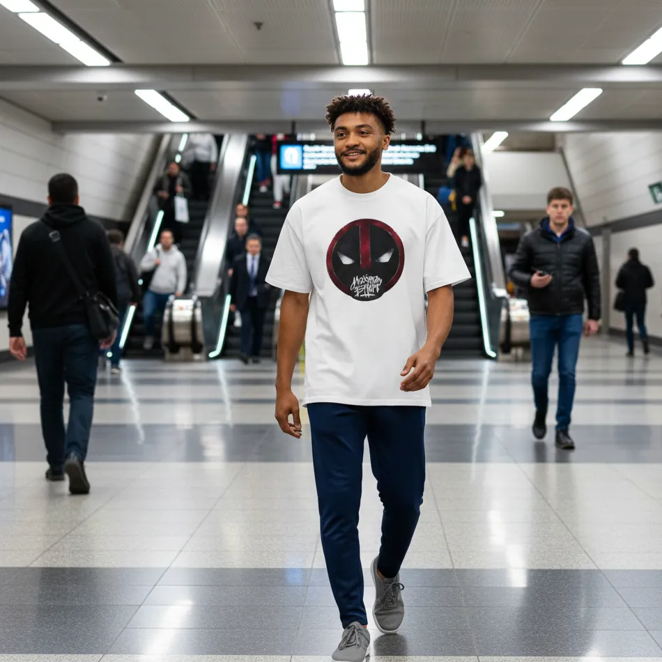 Maximum Effort Deadpool Dropshoulder T-shirt White 3.0 - Image 6