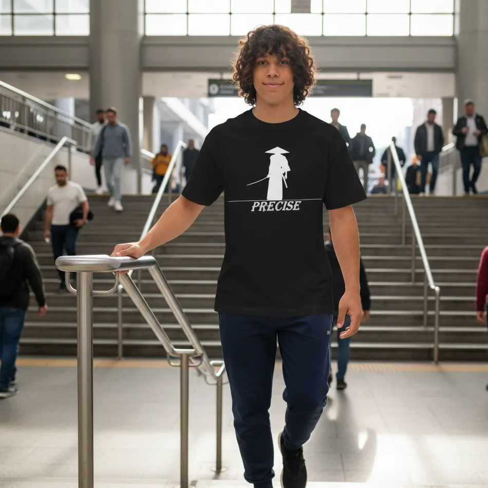 Japanese Samurai Inspired Black Oversized T-Shirt – Precise Graphic - Image 9